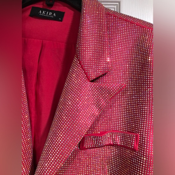 AKIRA Fuchsia Sequin Blazer - Picture 5 of 7